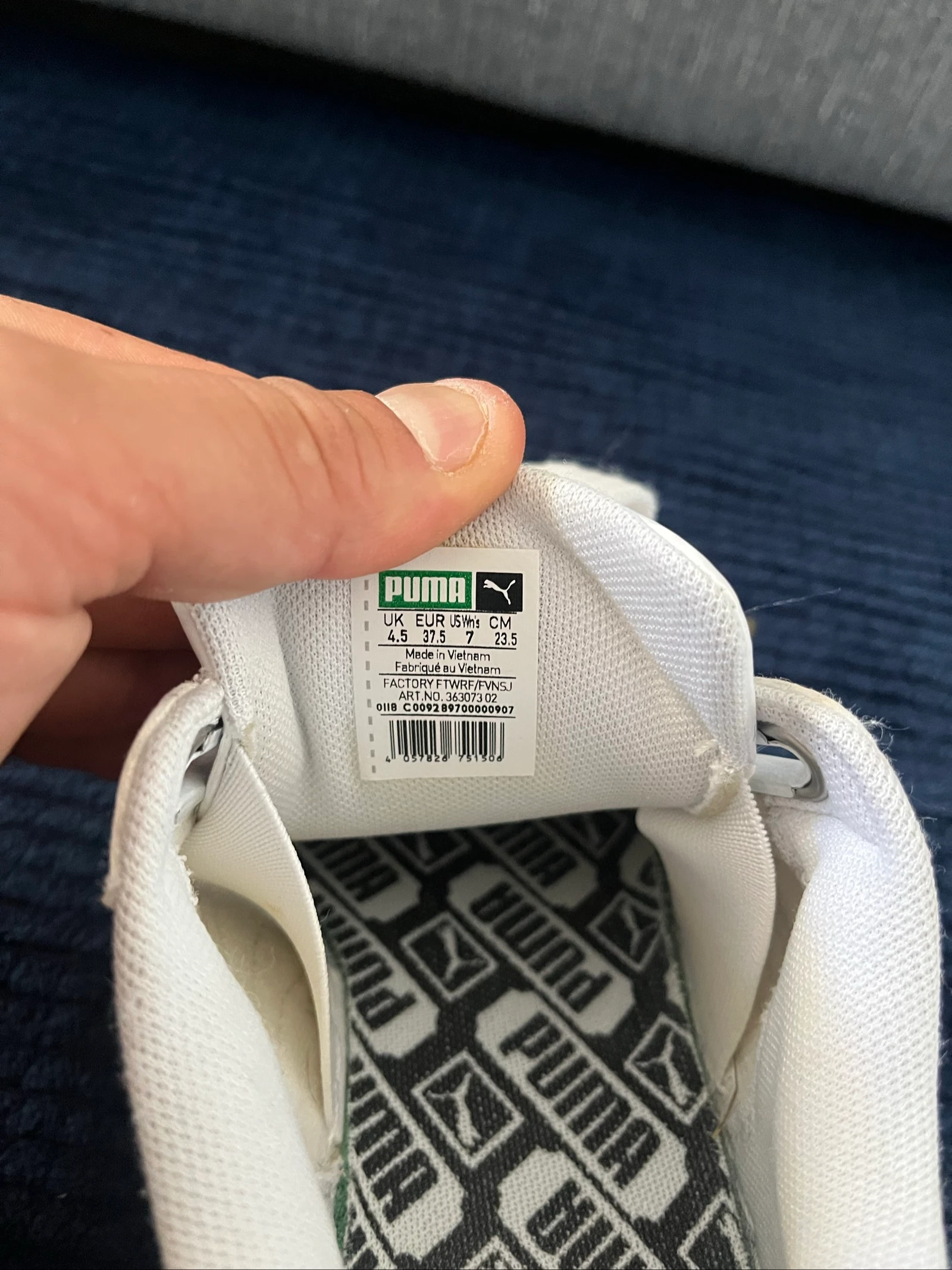 White Puma Sneakers For Women Size 37.5 – photo 5